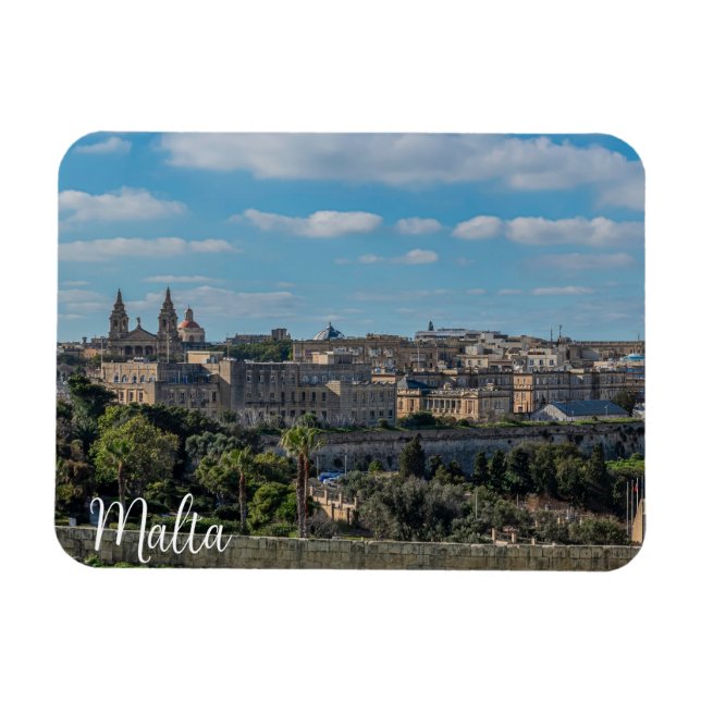Panoramic view of Valletta old town in Malta Magnet (Horizontal)