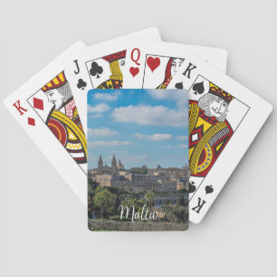Panoramic view of Valletta old town in Malta Poker Cards