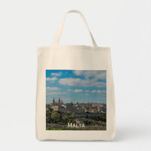 Panoramic view of Valletta old town in Malta Tote Bag