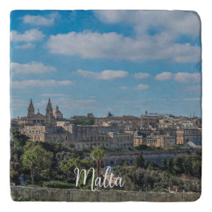 Panoramic view of Valletta old town in Malta Trivet