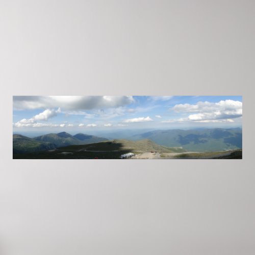 Panoramic View Top of Mt Washington New Hampshire Poster