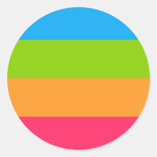 Panoromantic Pride Flag Classic Round Sticker