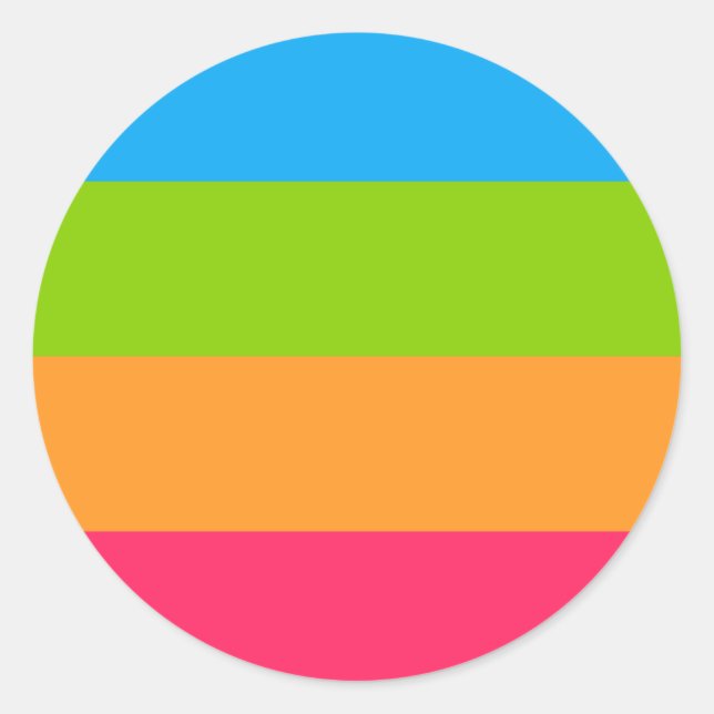 Panoromantic Pride Flag Classic Round Sticker (Front)