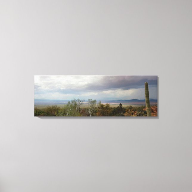Panoromic of Arizona Monsoon Landscape Canvas Print (Front)