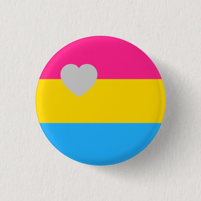 Panromantic Flag Pinback Button (Front)