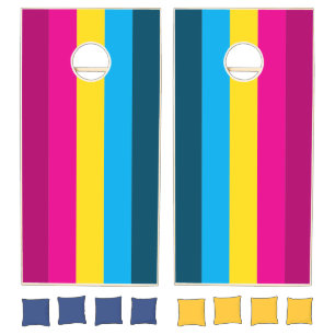 Pans Striped Cornhole Set