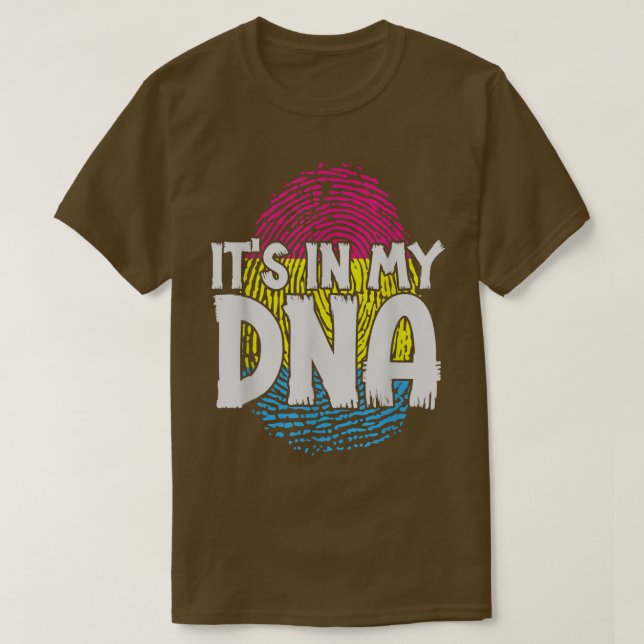 Panseual Fingerprint Pan Pride Month DNA LGBTQ Pan T-Shirt (Design Front)