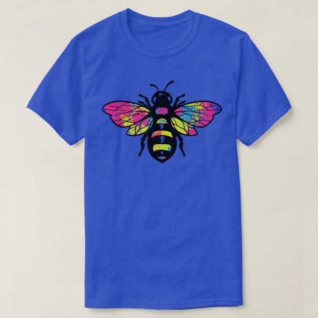 Panseual Flag Bee Funny Proud LGBTQ Pan Panseualit T-Shirt (Design Front)