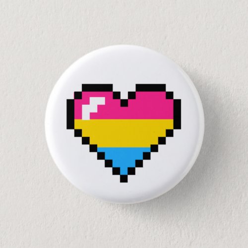 Pansexual 8_Bit Retro Pride Heart Button