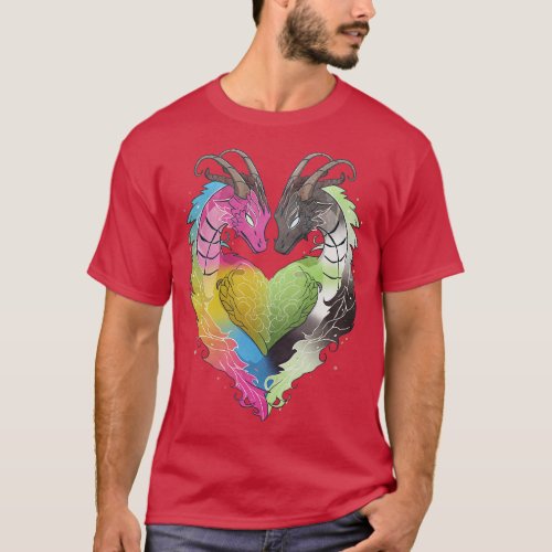 Pansexual Agender Dragons LGBT Pride Flag T_Shirt
