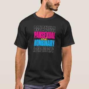 Pansexual And Nonbinary Cute Lgbtq Pride Aesthetic T-Shirt