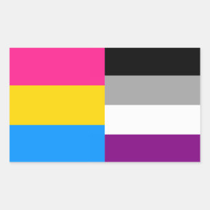Pansexual/asexual pride flags sticker
