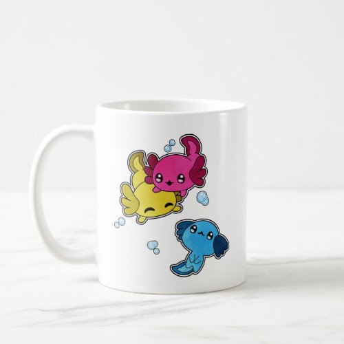 Pansexual Axolotl LGBT Pride Flag  Coffee Mug