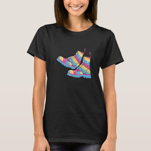 Pansexual Boots Gay Love LGBTQ Cute Aesthetic   T_Shirt