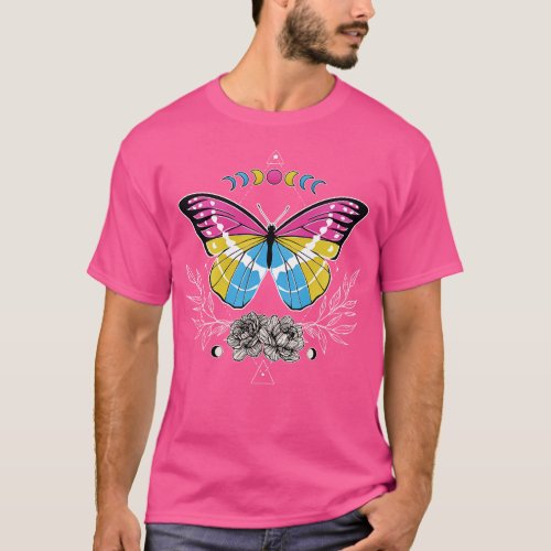Pansexual Butterfly LGBT Pride Flag T_Shirt