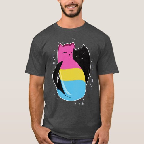 Pansexual Cat LGBT Pride Flag T_Shirt