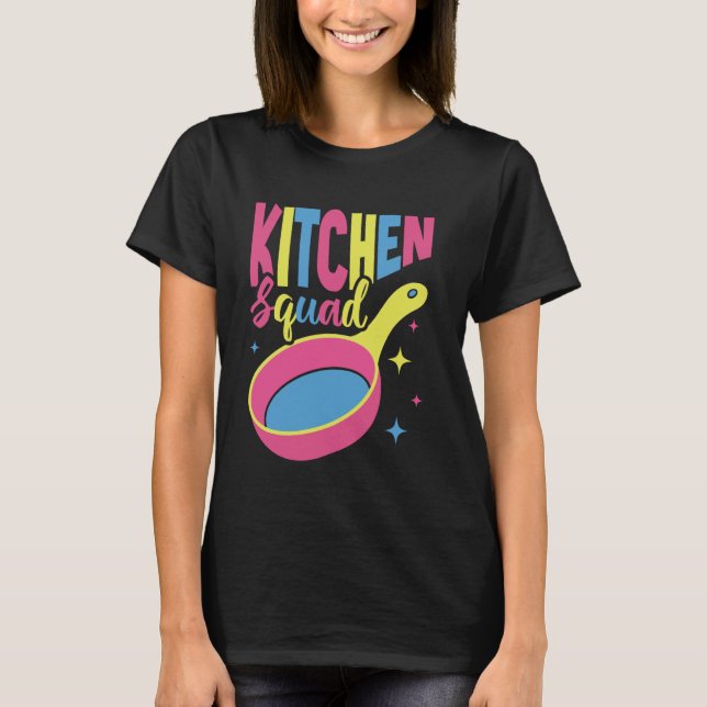 Pansexual Chef Funny LGBTQ Kitchen Squad Pan Pride T-Shirt (Front)