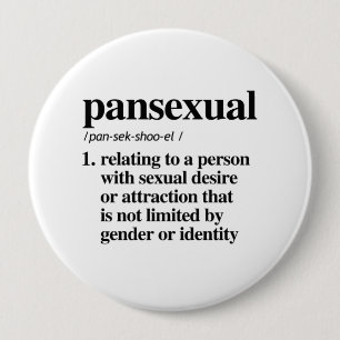 Pansexual Definition - Defined LGBTQ Terms - Pinback Button