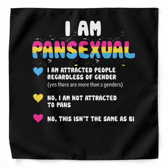 Pansexual Definition - Funny Gay Pride LGBT Bandana (Front)