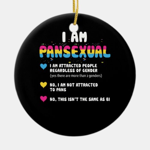 Pansexual Definition _ Funny Gay Pride LGBT Ceramic Ornament