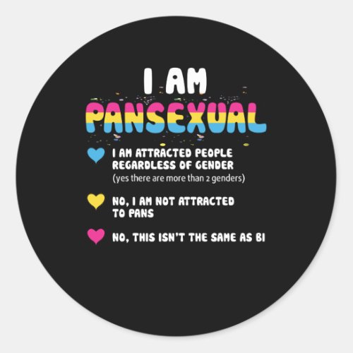 Pansexual Definition _ Funny Gay Pride LGBT Classic Round Sticker