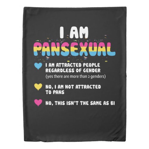 Pansexual Definition _ Funny Gay Pride LGBT Duvet Cover