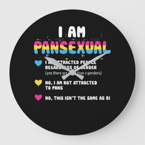 Pansexual Definition _ Funny Gay Pride LGBT Large Clock