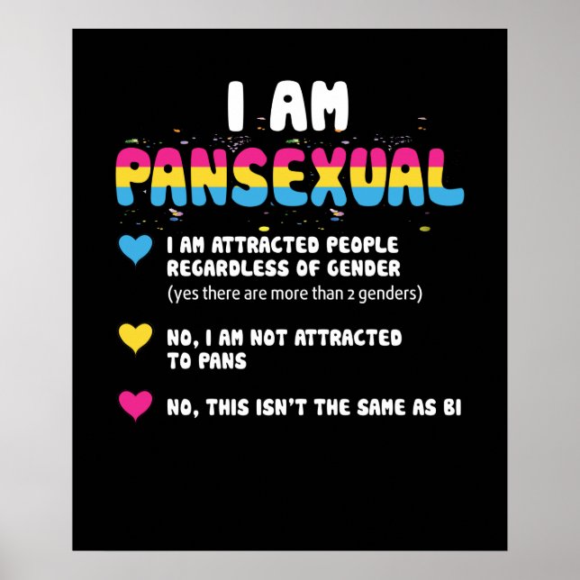 Pansexual Definition - Funny Gay Pride LGBT Poster (Front)