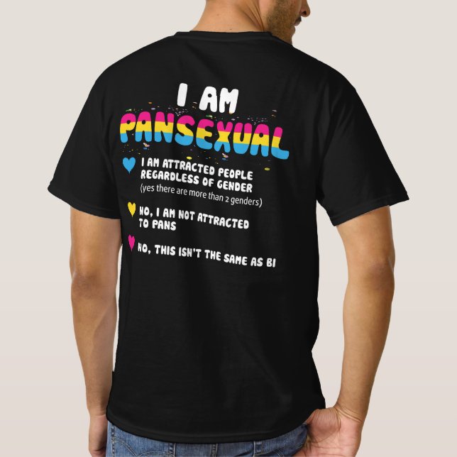 Pansexual Definition - Funny Gay Pride LGBT T-Shirt (Back)