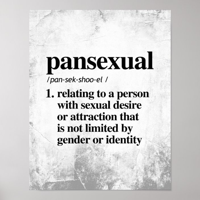 Pansexual Definition Poster Zazzle com