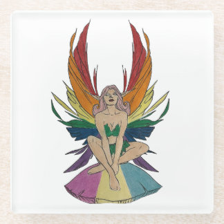 Pansexual Faerie Glass Coaster