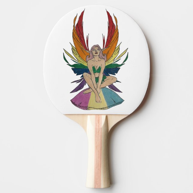 Pansexual Faerie Ping Pong Paddle (Front)
