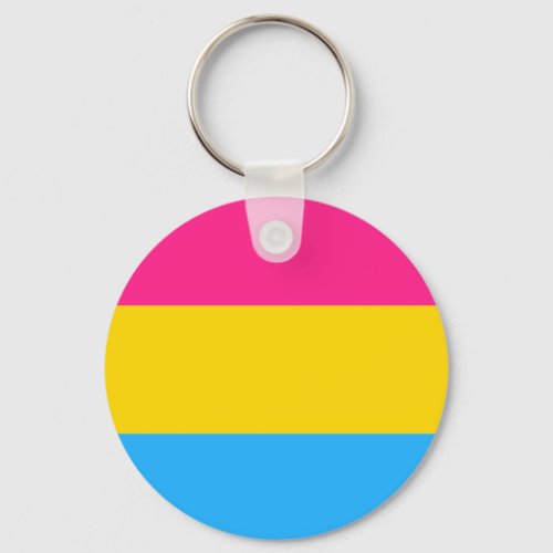 Pansexual Flag Button Keychain