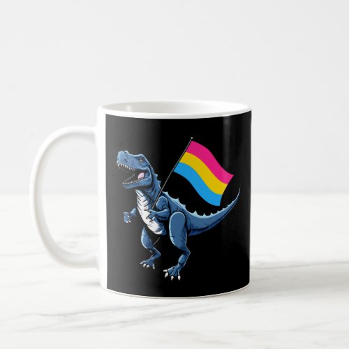 Pansexual Flag Dinosaur Pan Pride LGBT Nonbinary P Coffee Mug