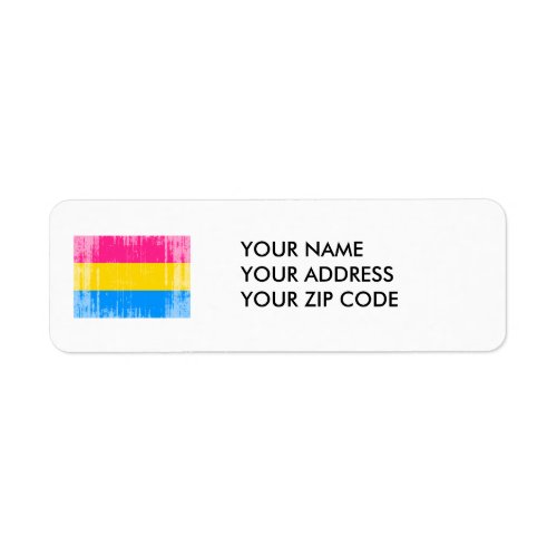 PANSEXUAL FLAG DISTRESSED _png Label