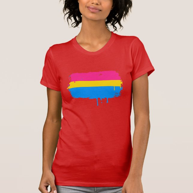 PANSEXUAL FLAG DRIPPING T-Shirt (Front)
