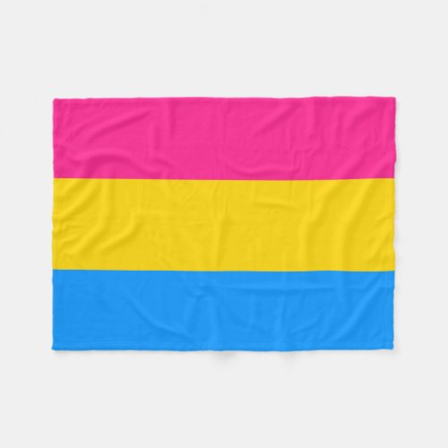 Pansexual flag fleece blanket