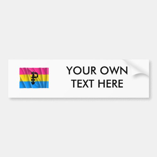 PANSEXUAL FLAG FLYING _png Bumper Sticker