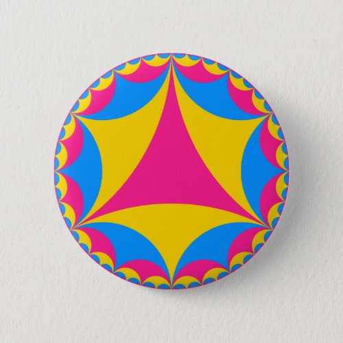 Pansexual flag fractal pinback button