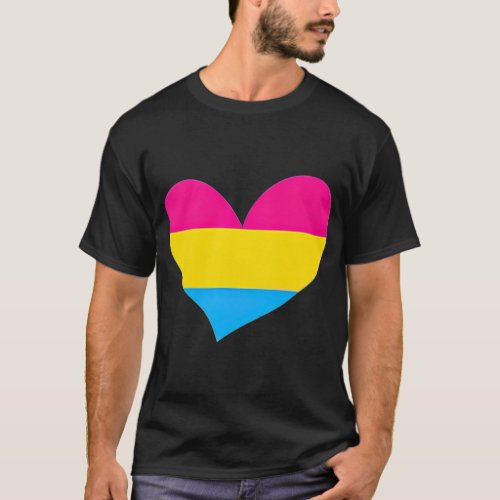 Pansexual Flag Heart  Pan Pride Merchandise LGB T_Shirt
