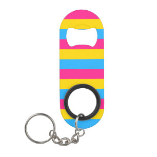 Pansexual Flag Keychain Bottle Opener