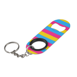 Pansexual Flag Keychain Bottle Opener