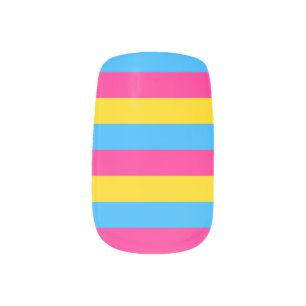 Pansexual Flag Minx Nail Art