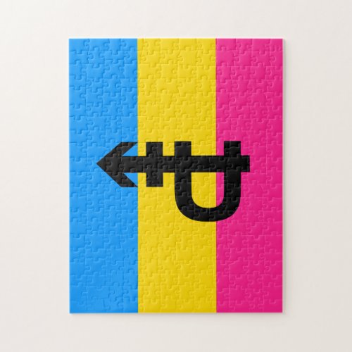 PANSEXUAL FLAG ORIGINAL _png Jigsaw Puzzle