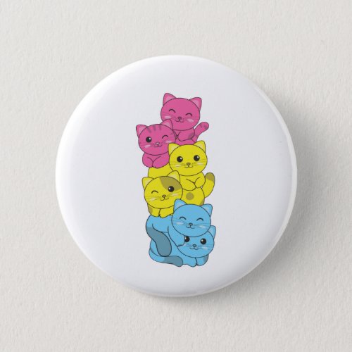 Pansexual Flag Pansexual Pride Lgbtq Cute Cat Button