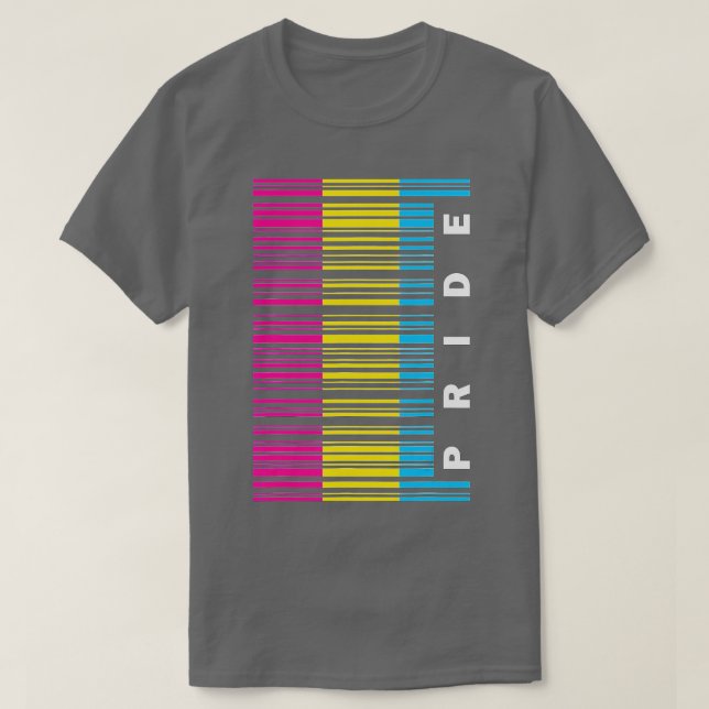 Pansexual Flag Pride Barcode LGB  T-Shirt (Design Front)