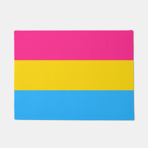 Pansexual Flag & Pride community house mat / LGBT