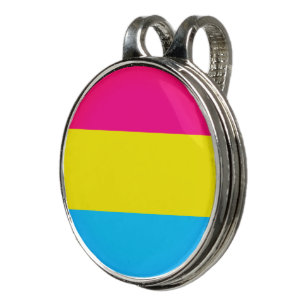 Pansexual Flag & Pride Love golf community /LGBT Hat Clip