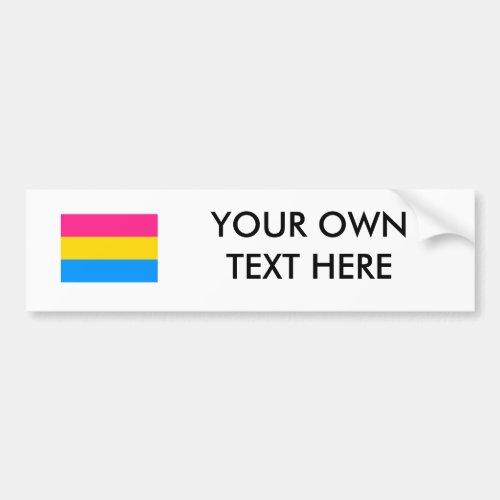 PANSEXUAL FLAG STRIPES _png Bumper Sticker