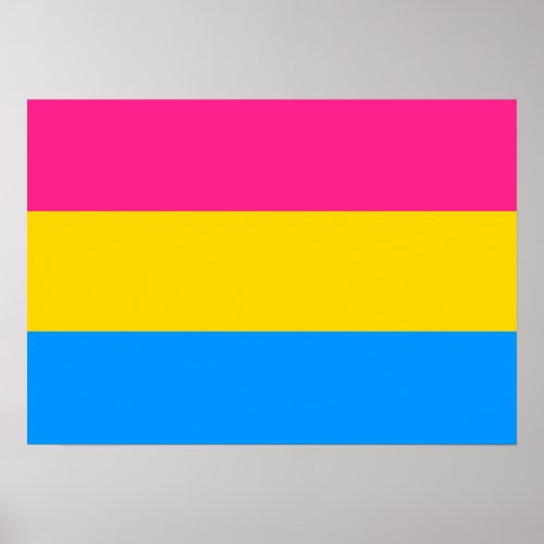 PANSEXUAL FLAG STRIPES _png Poster